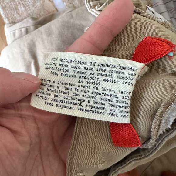 Tan Wide Legged Hemmed Pants - Picture 9 of 9